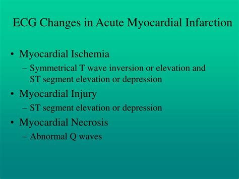 PPT ECG Changes In Acute Myocardial Infarction PowerPoint