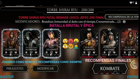 Torre Shirai Ryu Fatal Remake Jefes Final Batalla Pica Y