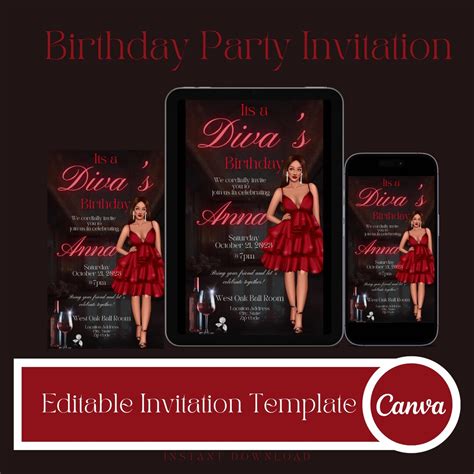 Themed Birthday Party Invitation Template - Etsy