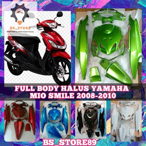 Jual Full Body Halus Yamaha Mio Smile Hitam Putih Maroon