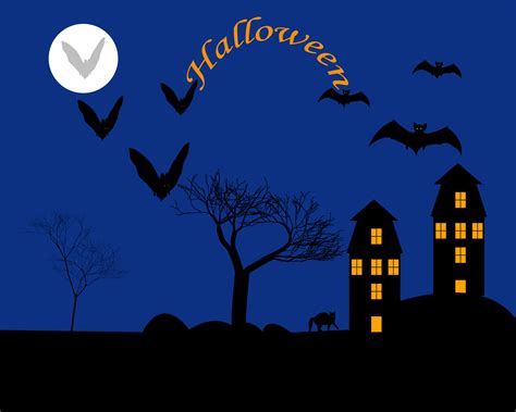 Halloween moon and bats 15025070 Vector Art at Vecteezy