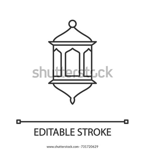 Lantern Linear Icon Thin Line Illustration Stock Vector Royalty Free