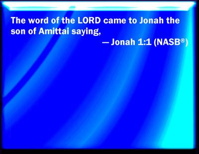 Bible Verse Powerpoint Slides for Jonah 1:1