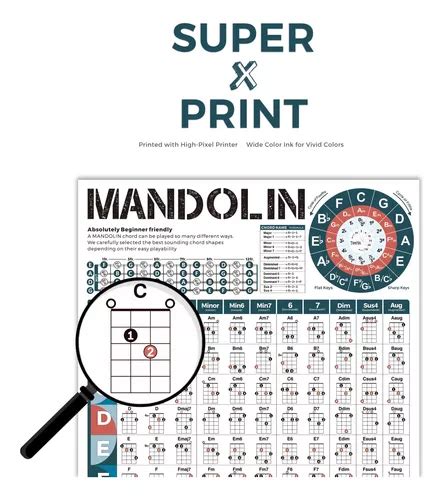 Tabla De Acordes De Mandolina De Acordes Populares Notas De En Venta