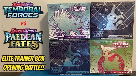 TEMPORAL FORCES Vs PALDEAN FATES Elite Trainer Box Pokemon Card Opening