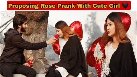 Proposing Rose Prank With Cute Girl Awaisbhatti28 Youtube