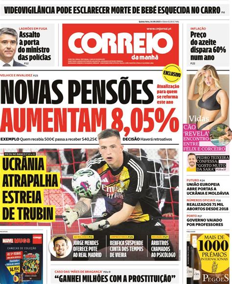 Capa Correio Da Manh Setembro Capasjornais Pt