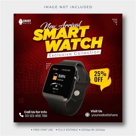 Premium PSD Smartwatch Ads Social Media Post Design