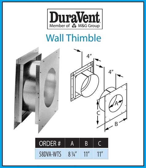 Duravent 5 X 8 Directvent Pro Galvanized Wall Thimble Small 58dva