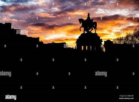 Deutsches Eck At Confluence Of Mosel And Rhein Rivers Hi Res Stock