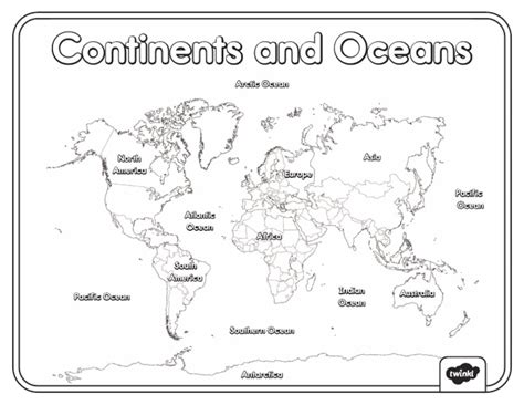 black  white map  continents  oceans