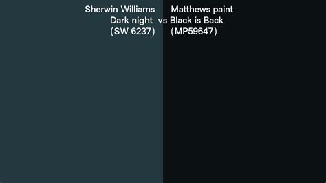 Sherwin Williams Dark Night Sw Vs Matthews Paint Black Is Back