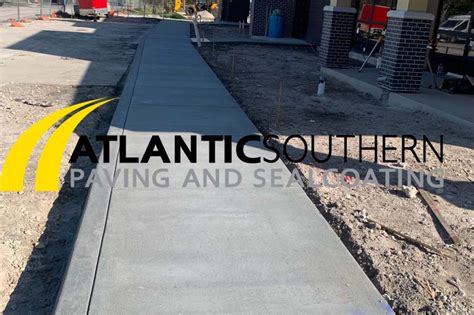 Concrete Sidewalk Installation Atlantic Southern Paving Sealcoating