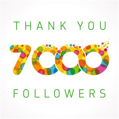 Premium Vector Thank You 7000 Followers Poster Thanks For 7 K