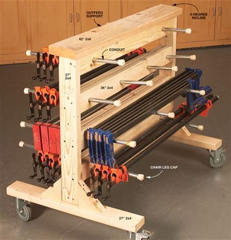 Double Duty Clamp Rack Popular Woodworking