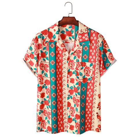 2024 Print Mens Casual Short Sleeve Shirt Mens Shirt For Summer