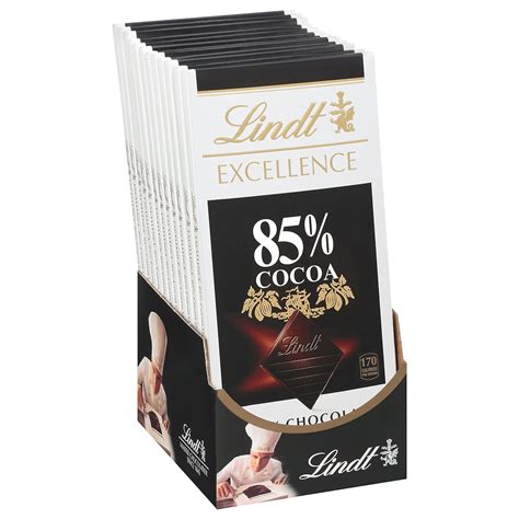 Amazon Lindt Excellence Bar 85 Cocoa Extra Dark Chocolate