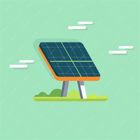 Premium Vector Solar Panel Flat Style Vector Illustration Green Energy Concept