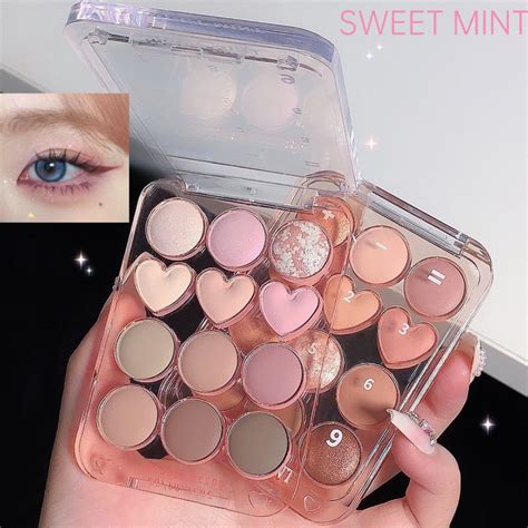 SWEETMINT Eyeshadow Palette Twelve Colors Palette Multifunctional Nude Color Fine Flash Low