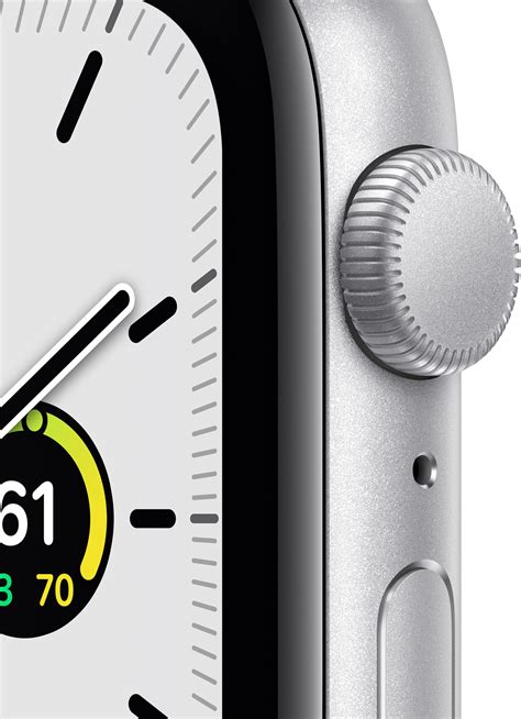 Best Buy Apple Watch Se 1st Generation Gps 44mm Silver Aluminum Case With Sport Band Silver