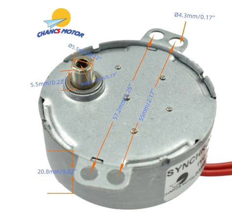 Chancs Tyc V Ac Rpm Flush Shaft Synchronous Motor High Torque