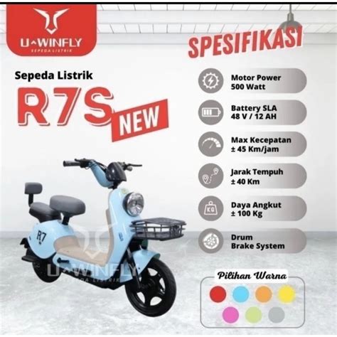 Jual Sepeda Listrik R7s Uwinfly Selis R7s Uwinfly Sepeda Listrik