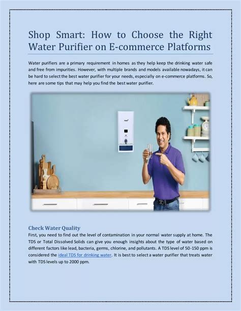 PPT Shop Smart How To Choose The Right Water Purifier On E Commerce