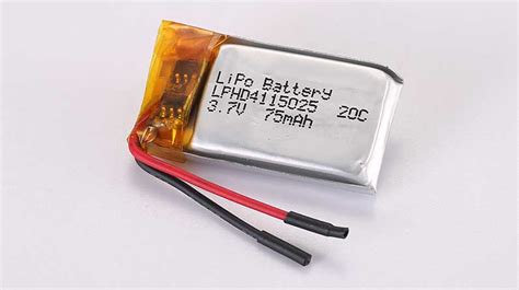 Lipo Battery Lphd4115025 37v 75mah 20c 028wh With Protection Circuit