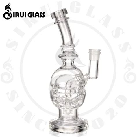 Sirui Concentrate Rig Glass Pipes For Sale Recycle Water Pipes With Hole Glass Bowl Dab Rig