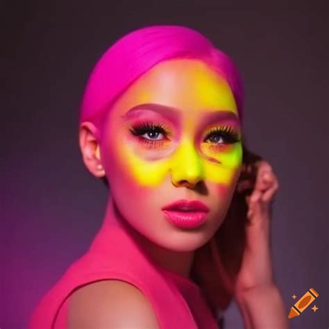 Neon Pink And Yellow Makeup On Craiyon