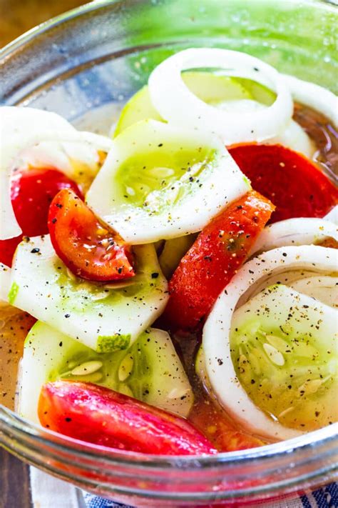 Marinated Cucumber Tomato And Onion Salad Spicy Southern Kitchen