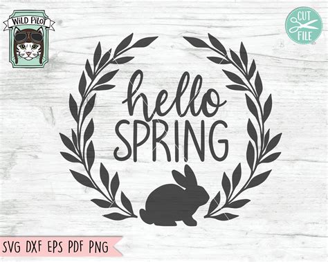 Hello Spring Svg Hello Spring Sign Svg File Hello Spring Cut Etsy