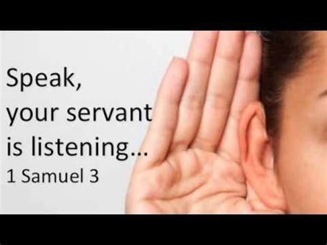 Speak Your Servant Is Listening YouTube