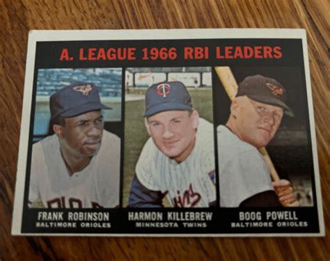 Topps Card Al Rbi Leaders Robinson Killebrew Powell Ebay