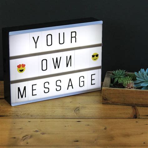 2018 Premuim New A4A6 Size LED Letter Light Box DIY LED Combination Light Box with Letters Card ...