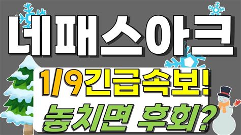 네패스아크 주가전망 19 긴급속보 놓치면 후회 Youtube