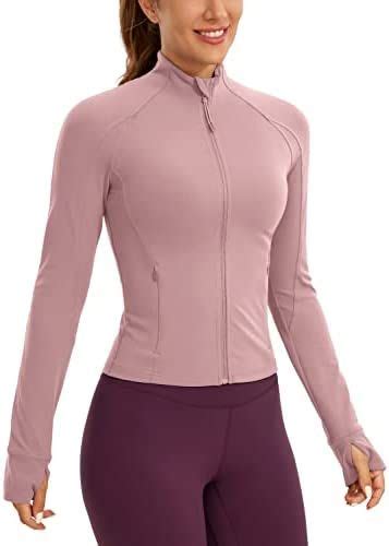 CRZ YOGA Butterluxe Womens Cropped Slim Fit Workout Jackets