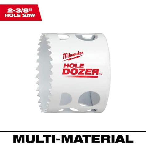 Milwaukee 2 38 Hole Dozer Bi Metal Hole Saw 49 56 9630 The Home Depot