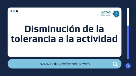 Disminuci N De La Tolerancia A La Actividad