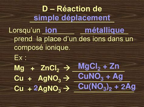 Classification des réactions chimiques ppt télécharger