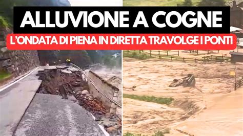 Meteo Alluvione A Cogne Ao Ondata Di Piena In Diretta Travolge