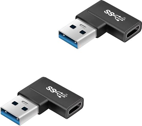 Amazon co jp USB Type C メス to USB 3 0 オス 変換アダプタ L型 2個セット Suptopwxm