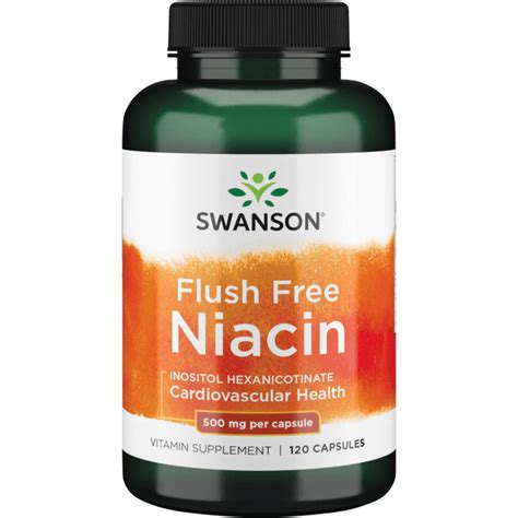 Swanson Flush Free Niacin 500 Mg 120 Capsules