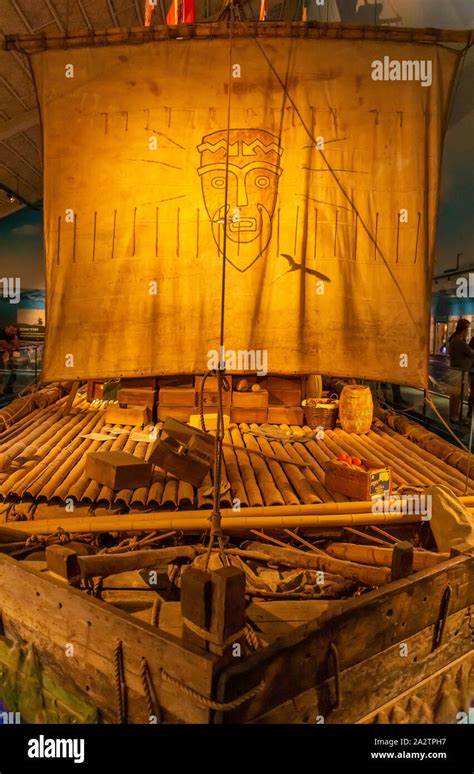 Oslo Norway Kon Tiki Raft In Museum Oslo Waterfront Stock Photo Alamy