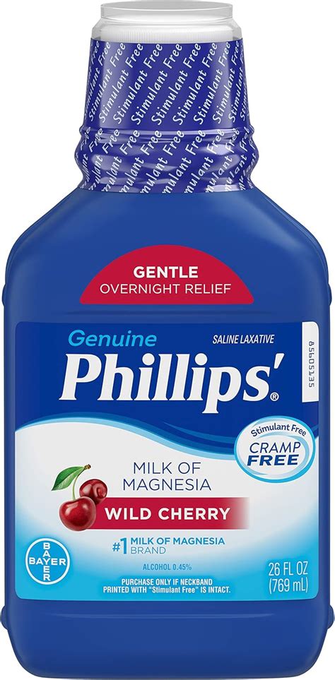 Phillips’ Milk Of Magnesia Liquid Laxative Wild Cherry Flavor 26 Oz Stimulant