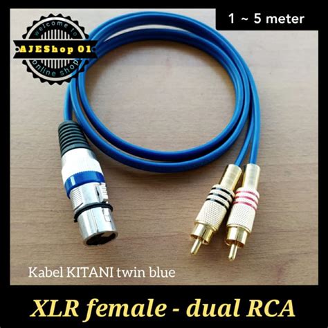 Jual Kabel Jack Xlr Female To Dual Rca Male Kabel Kitani Sampai