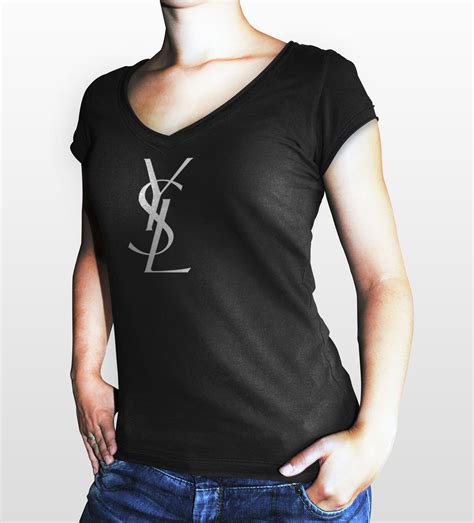 Ysl Yves Saint Laurent Paris Women Black Gildan T Shirt On Luulla