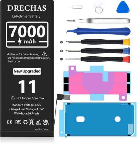 Amazon DRECHAS 7000mAh Battery For IPhone 11 2024 New Upgraded