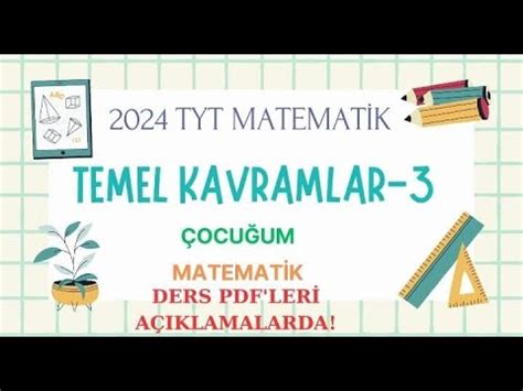 TYT MATEMATİK TEMEL KAVRAMLAR 3 YouTube