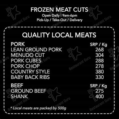 Menu At Meat Depot Up Town Center Restaurant Quezon City Up